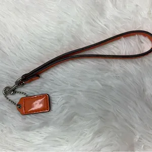 COACH Orange Patent Leather Replacement Hangtag Hang tag and Wristlet Strap thumbnail 2