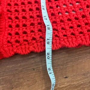NEW A New Day Women's Crochet Button-Front Cardigan A New Day Red Size Small thumbnail 9
