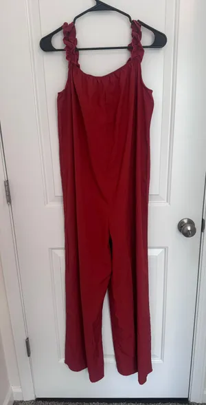 Maroon Jumpsuit Red thumbnail 1