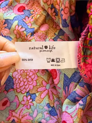 Natural Life convertible maxi skirt, floral print, front surplice slit, flowy XL thumbnail 8