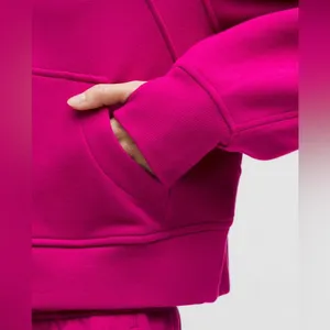 Lululemon NWT Scuba Oversized Funnel Neck Half Zip Ripened Raspberry Gold M L thumbnail 4