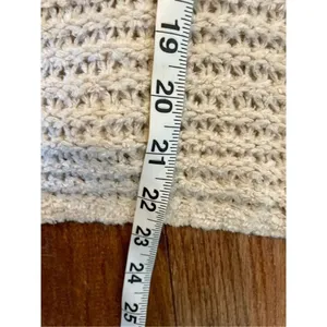Aerie beige open knit wool blend cowl neck sweater size xs thumbnail 8