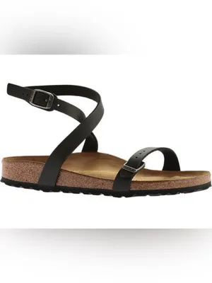 Birkenstock Daloa Womens Ankle Strap Black Birko Flor Sandals Size 39 8-8.5 thumbnail 2