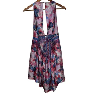 Free People Daydream Floral Butterfly Print Dress Boho Festival Feminine Sz L‎ thumbnail 11