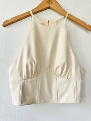 NWT Showpo Mishka Cream Halter Neck Top thumbnail 4