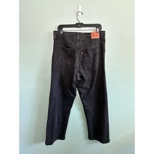 Levi's Jeans Women Sz 32 Black Dark Ribcage Straight Ankle Button Fly Pants thumbnail 5