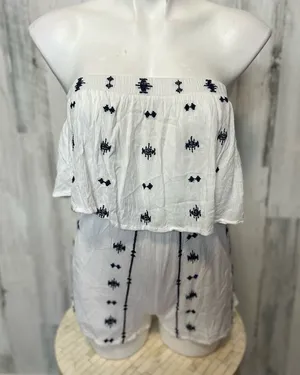 Papaya White Romper thumbnail 1
