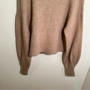 H&M Women's Size 4 Mohair-Blend Polo-Neck Jumper Sweater‎ Light Beige Wool thumbnail 9