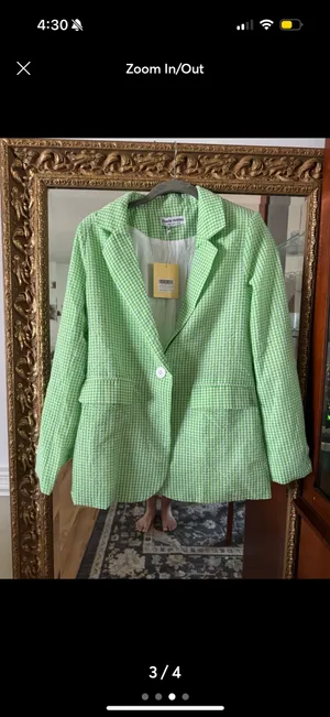 Anthropologie Charlie holiday checkered blazer thumbnail 3