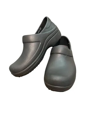 CROCS black Slip-On Mule Clogs anti slip work comfort shoe sz 7 lightweight thumbnail 4