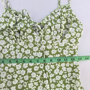 Princess Polly‎ Tasmin Green Floral Mini Dress Spaghetti Strap Tie Front US 4 thumbnail 10