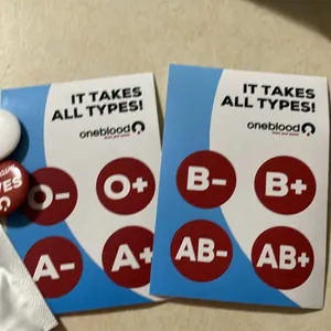 One Blood hat and buttons Blue thumbnail 4