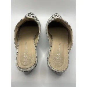 Very Volatile LA Leather Leopard Calf Hair Sling Back‎ Mules Booties Womens 71/2 thumbnail 4