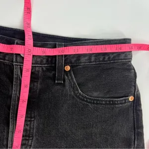 LEVI'S 501 Original Raw‎ Edge Denim Shorts black sz 28 thumbnail 7