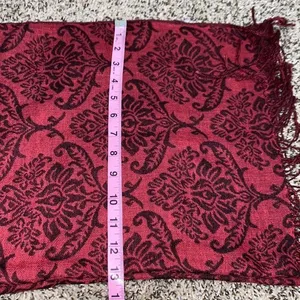 Walmart 5/$30 🎈 Red and black womens multi way‎ floral damask scarf thumbnail 4