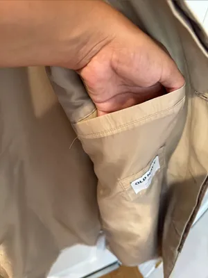 Old Navy Men’s XXL Tan Water Resistant Tech Car Coat Trench Jacket thumbnail 4