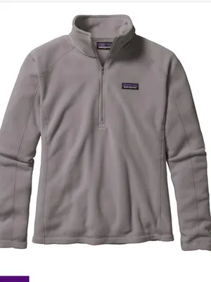 Patagonia Women's Micro D 1/4‎ Zip Fleece Pullover Sz M thumbnail 1