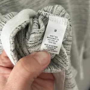 Aerie Drop Sleeve Heather Gray Sweater | Size Medium thumbnail 7
