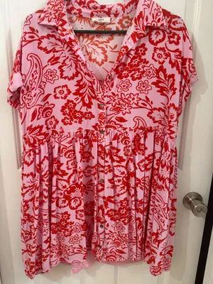 Entro Dress Pink Floral thumbnail 1