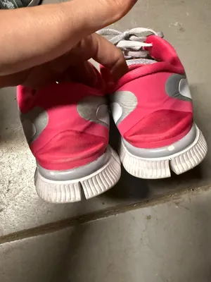 Nike Free 5.0+ Running Shoes Gray Pink White 580591-061 Women’s Size 8 euc thumbnail 2