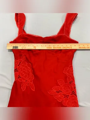 Red Hello Molly EXOTIC FLAIR SATIN MINI‎ DRESS RED Large Size 8 thumbnail 5