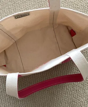 NEW L.L. Bean Boat and Tote Medium Shoulder Bag Long Handles Peony Pink NWOT thumbnail 3