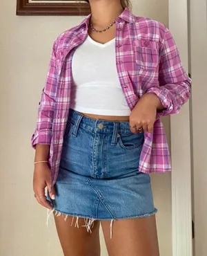 pink Merona flannel thumbnail 2