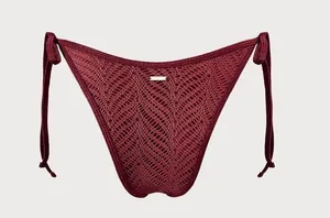 BERLOOK Burgundy Crochet Halter Triangle SET 55 Red thumbnail 9