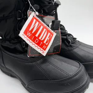 Totes April Black Wide Width Snow Boots Womens 5W Thermolite Insulated Faux Fur thumbnail 8