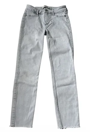 Abercrombie & Fitch Size 25/0 Ankle Skinny Jean Stretch Light Gray | 29-9 thumbnail 1