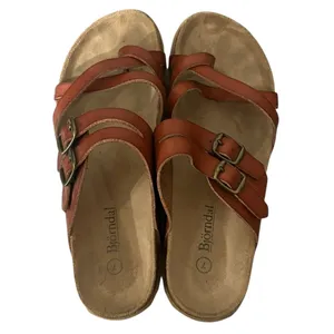Björndal Sami Cognac Brown Strappy Cork Arch Support Slip on Sandals Sz 7 thumbnail 8