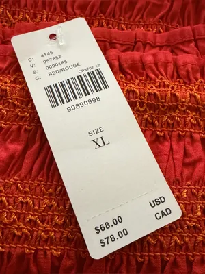 Anthropologie‎ Celandine Strapless Smocked Top in Aura Red XL NWT thumbnail 6