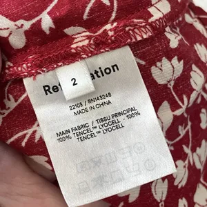 Reformation Mini Dress floral sleeveless womens Red White size 2 cocktail party thumbnail 8