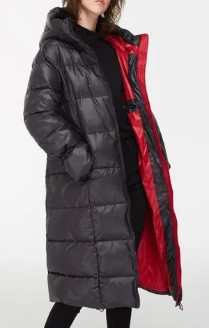 Noize Katy Long Parka, Black Woman’s Size XL. Vegan Cruelty Free thumbnail 1