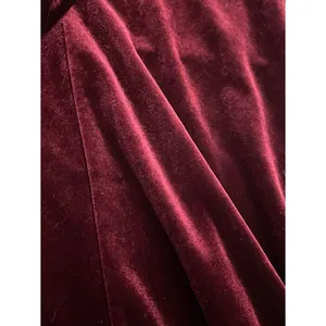 Azazie Kala Bridesmaid Dress A18 Plus Size Burgundy Wine One-Shoulder Velvet thumbnail 4