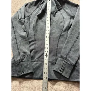 Athleta Women's Gray Full Zip Hooded Sweatshirt‎ Size Small thumbnail 9