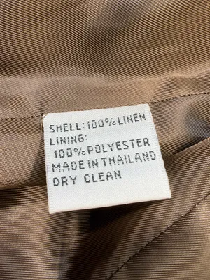 Talbots 100% Linen Brown Tailored Blazer Size 10 thumbnail 7