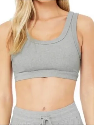 Alo Yoga Wellness Bra in Heather Grey thumbnail 1