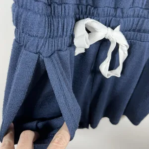 Wilfred Free Womens Knit Lounge Romper Short Blue Drawstring Size‎ Small Casual thumbnail 4