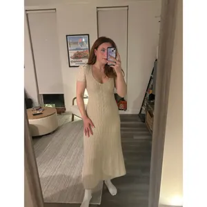 FREE PEOPLE Madsen Midi Dress in Oatmilk Size Large thumbnail 13
