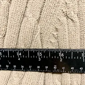 Liz & Co‎ Sweater Women Chest 31" Medium Brown Turtleneck Cable Knit Long Sleeve thumbnail 4