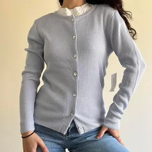 Pierre Cardin Baby Blue Rib Knit Nwt Cardigan thumbnail 1
