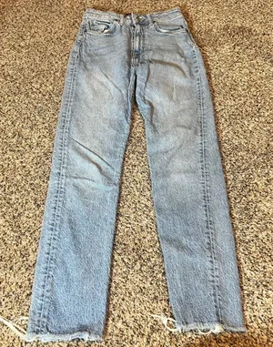 BDG Urban‎ Outfitters High Rise Skinny Jean Light Wash Distressed Hem Size 26 thumbnail 1