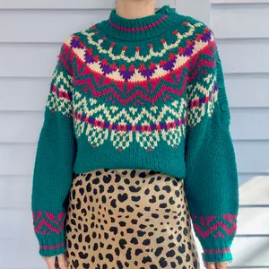 Vintage 90s IVY Knit Fair Isle Sweater thumbnail 1