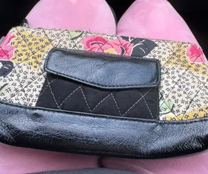 Vera Bradley Floral Patchwork Clutch with Black Accents thumbnail 1