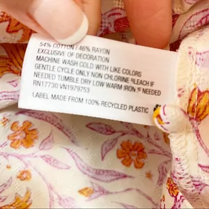 Universal Threads NWOT Floral Cream/Orange/Purple Long Sleeve Top thumbnail 4