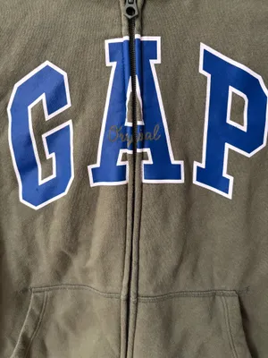 Gap Olive Green Zip Up Hoodie thumbnail 2