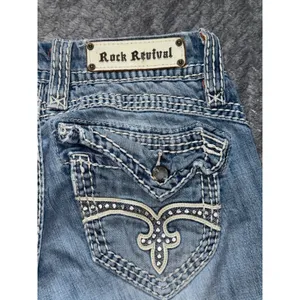 Rock Revival Jeans‎ Womens Blue Scarlett Easy Crop Wash Denim Size 26 thumbnail 7
