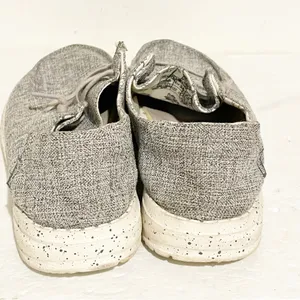 Hey Dude Wendy Linen Size 7 Loafers Gray Woven Slip On Flats Shoes thumbnail 4