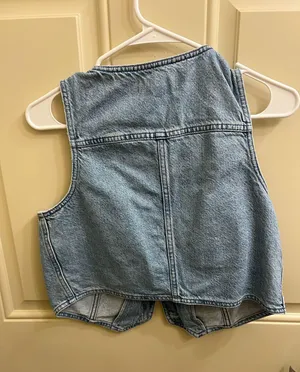 Madewell Katrina Denim Crop Vest Top thumbnail 3